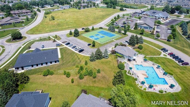 birds eye view of property featuring a residential view