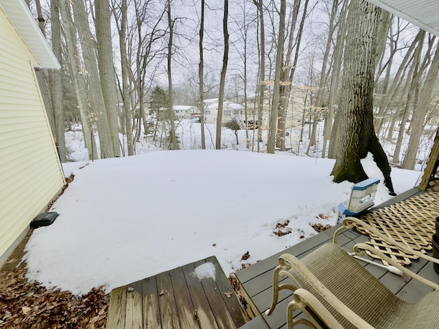 view of snowy yard