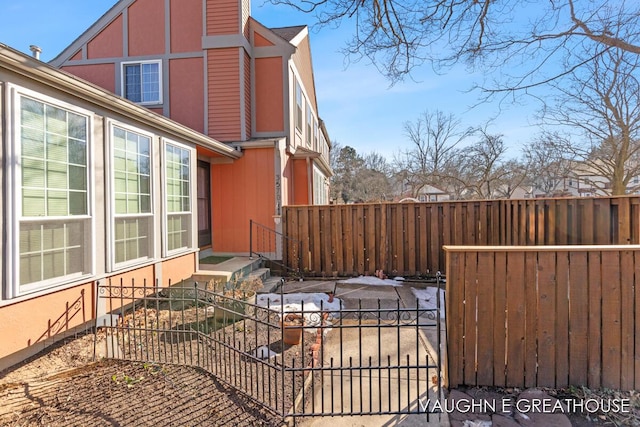 exterior space with fence