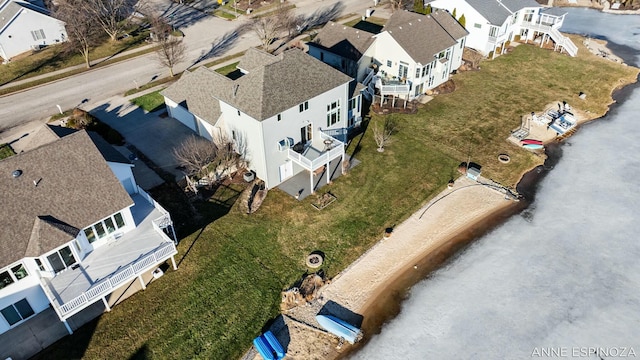 drone / aerial view with a residential view