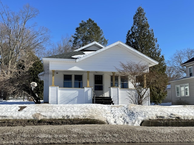 view of front of property with a porch