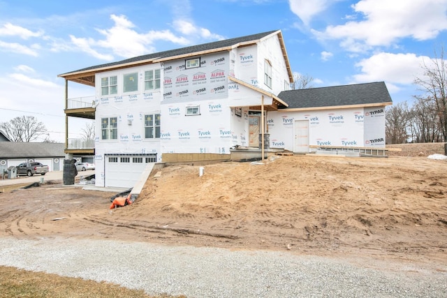 property under construction with a garage