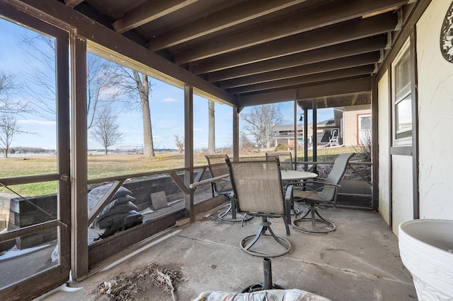 view of sunroom