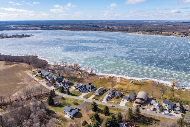 bird's eye view with a residential view