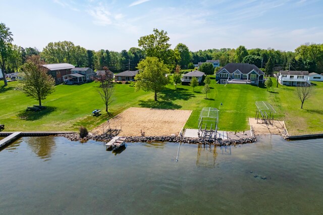 7585 S Indian Lake Dr, Vicksburg, MI 49097 - bird's eye view of a nearby body of water