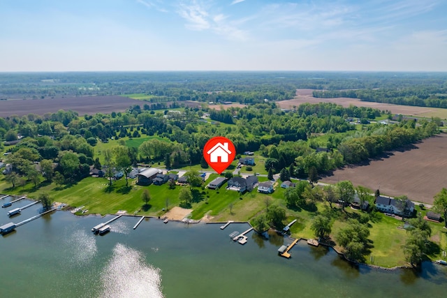 7585 S Indian Lake Dr, Vicksburg, MI 49097 - drone / aerial view of a nearby body of water