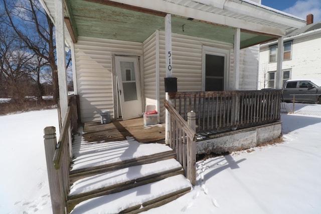 exterior space with covered porch