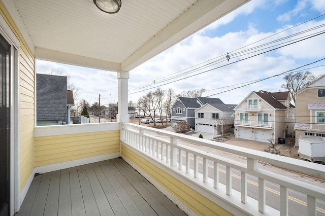 balcony with a residential view