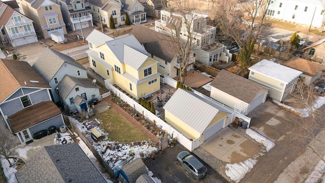 aerial view featuring a residential view