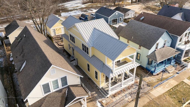 drone / aerial view featuring a residential view