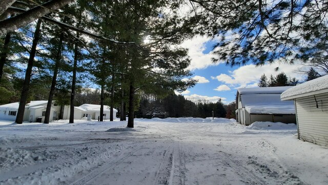 view of snowy yard