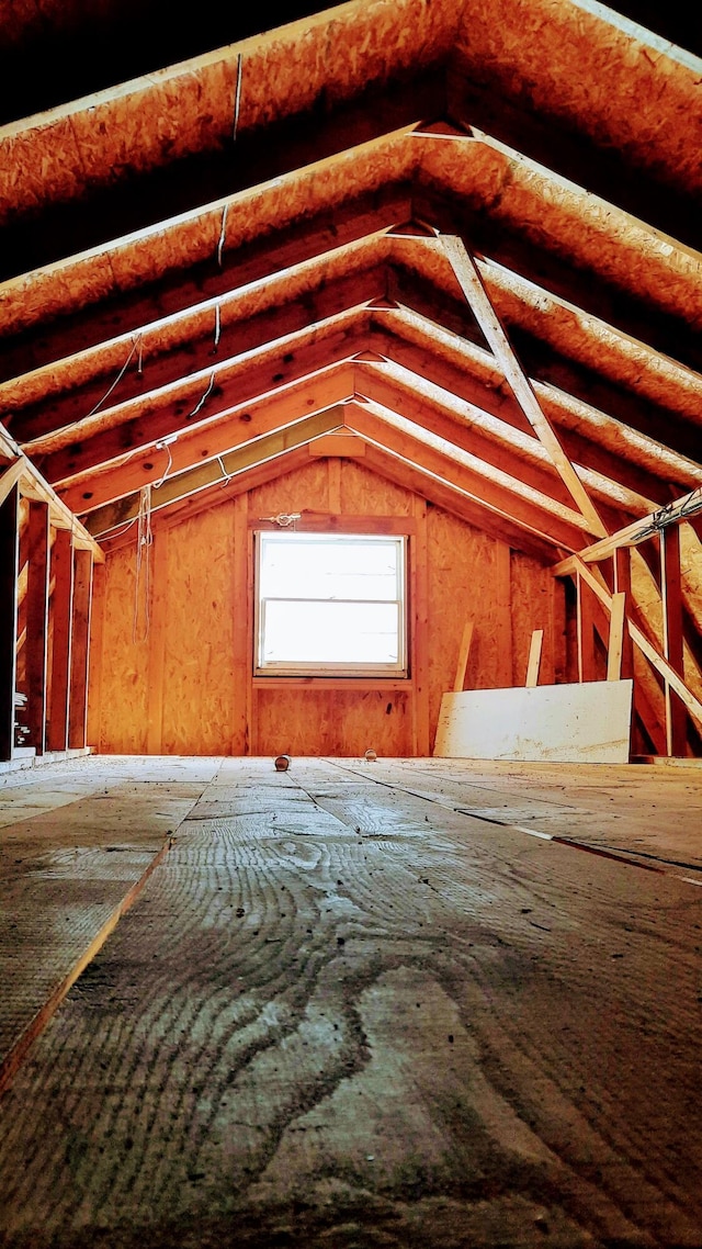 view of attic