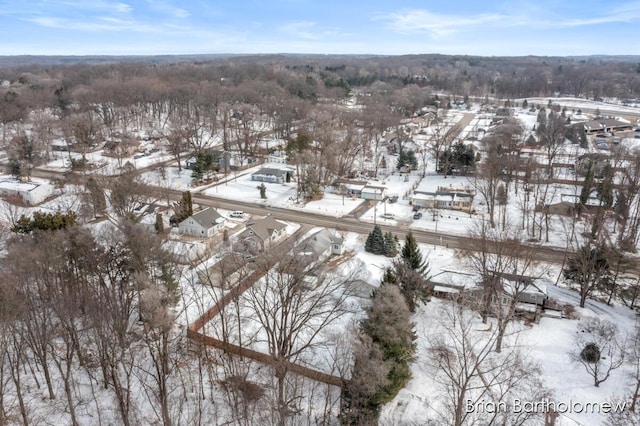 view of snowy aerial view