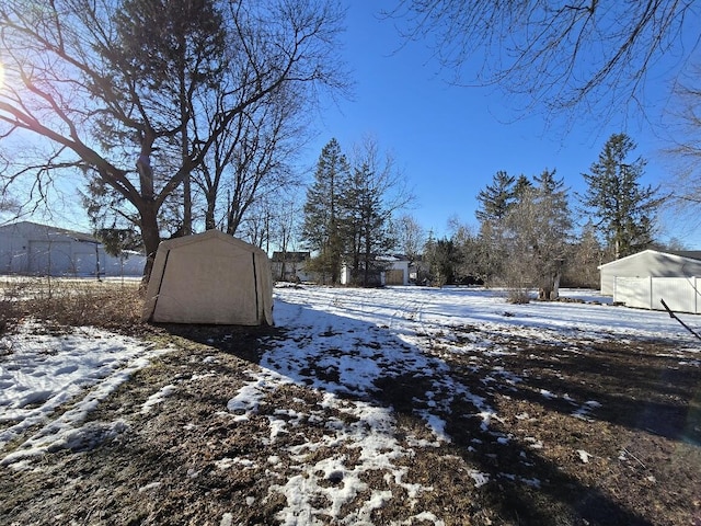 view of snowy yard