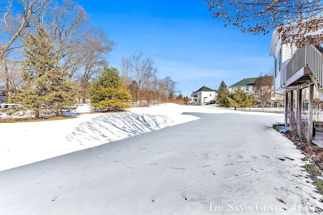 view of snowy yard