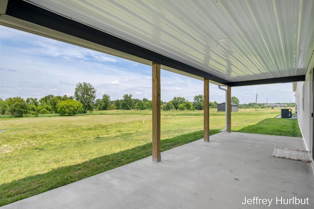 view of patio with central AC