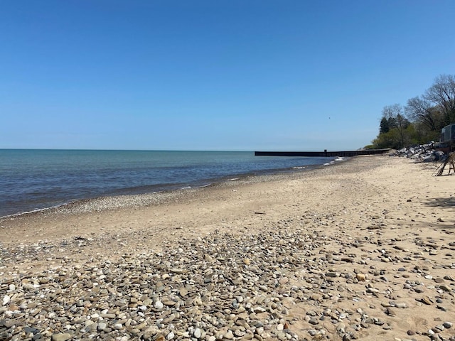 water view featuring a beach view