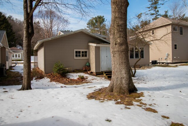 view of front of home with central AC