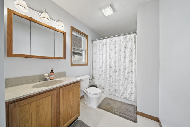 full bath with vanity and toilet