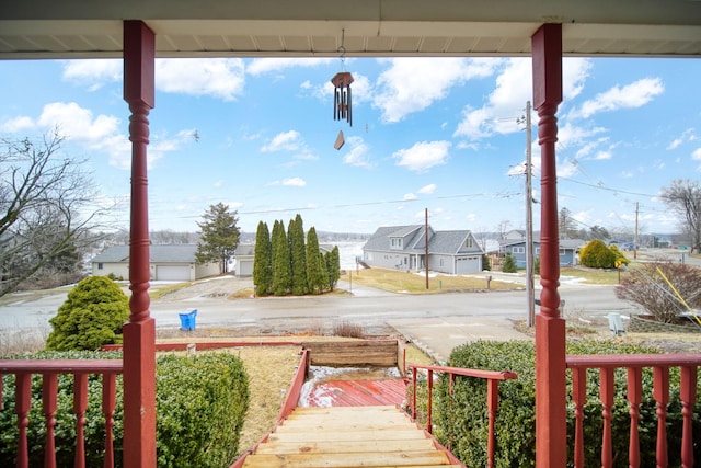 view of yard with a residential view