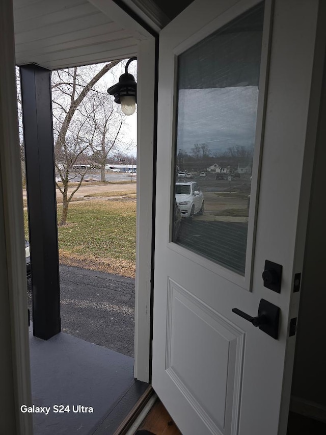 view of doorway to outside