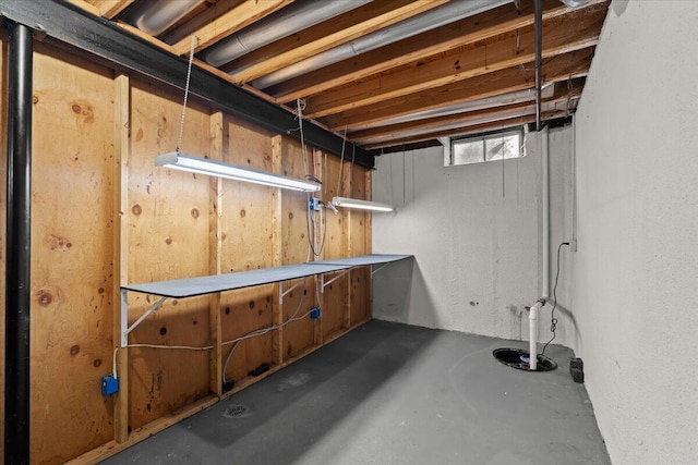 view of basement