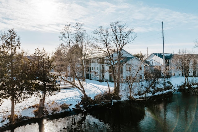 property view of water featuring a residential view