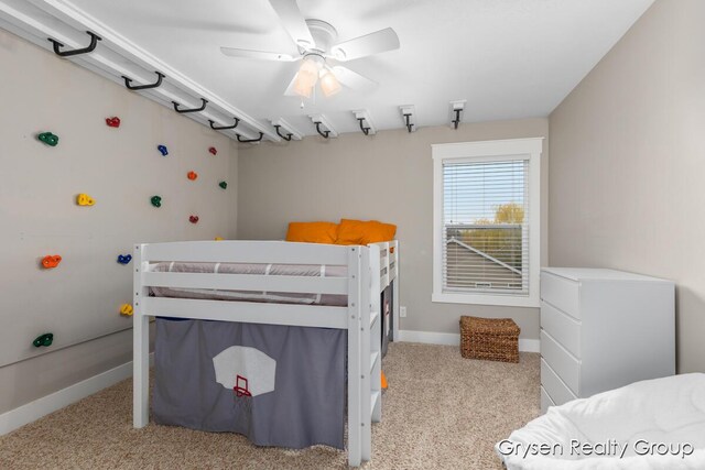 7313 Valhalla Dr, Hudsonville, MI 49426 - bedroom featuring carpet, a ceiling fan, and baseboards
