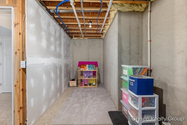 7313 Valhalla Dr, Hudsonville, MI 49426 - unfinished basement featuring carpet floors