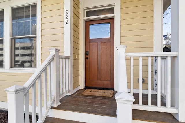 view of doorway to property