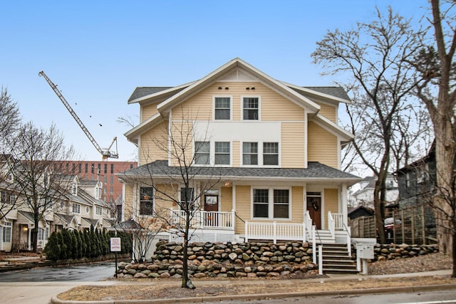 view of front of house featuring covered porch