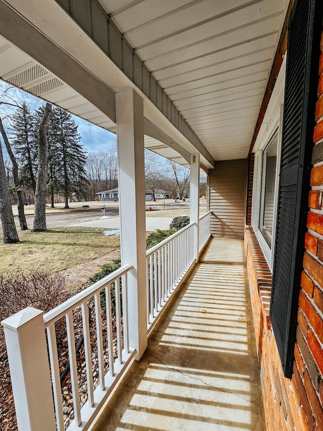 exterior space with a porch