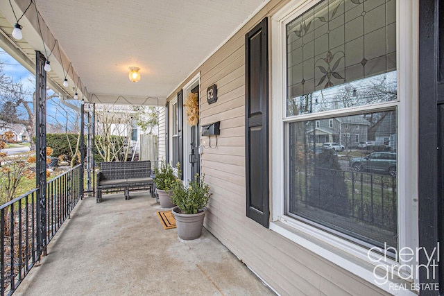 view of patio with covered porch