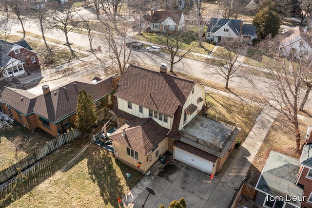 bird's eye view featuring a residential view