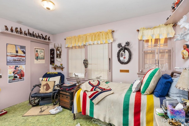 bedroom with carpet floors