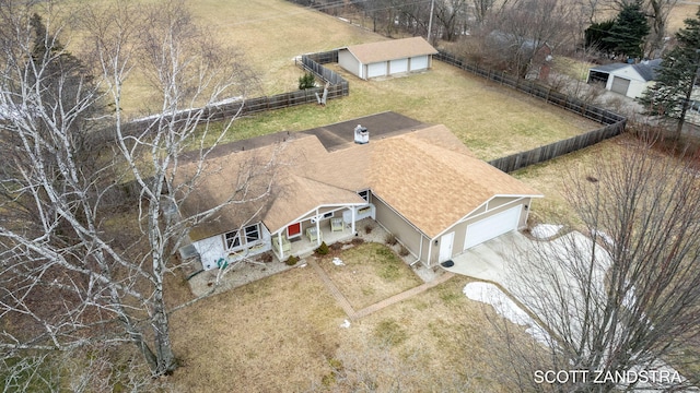 birds eye view of property