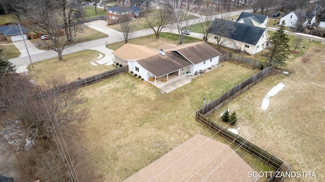 aerial view featuring a residential view