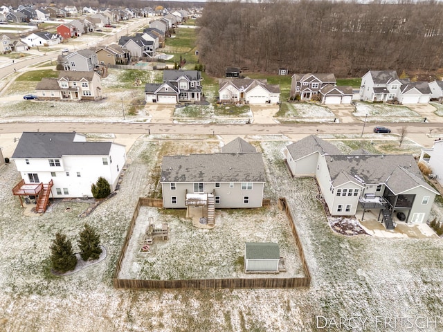 aerial view featuring a residential view