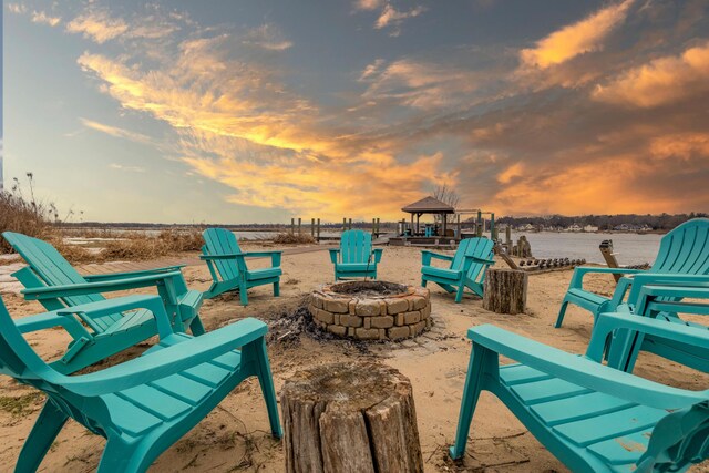 14788 Boom Rd, Spring Lake, MI 49456 - view of home's community featuring a fire pit and a gazebo