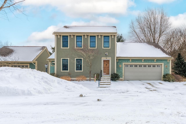 view of front of house with an attached garage