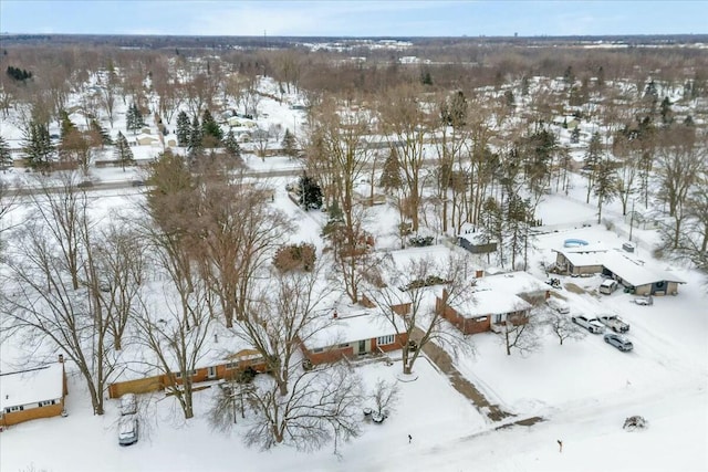 view of snowy aerial view