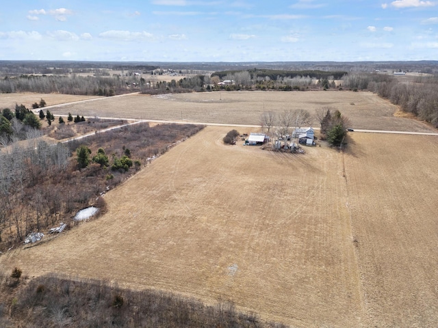 bird's eye view featuring a rural view