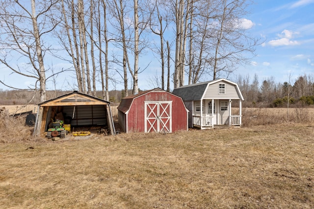 view of shed