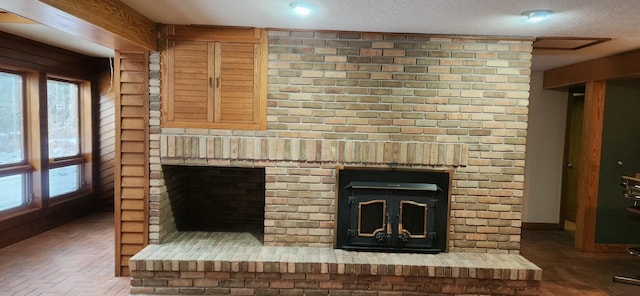 details featuring a textured ceiling