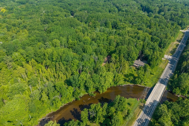 3075 Mineral Springs Trl, Mount Pleasant, MI 48858 - aerial view of property and surrounding area featuring a forest