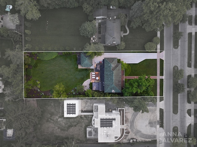 727 Plymouth Rd SE, East Grand Rapids, MI 49506 - aerial overview of property's location with property parcel outlined