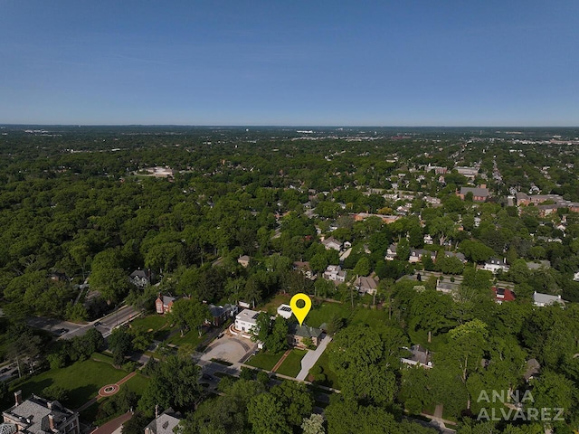 727 Plymouth Rd SE, East Grand Rapids, MI 49506 - aerial view of property's location with a forest