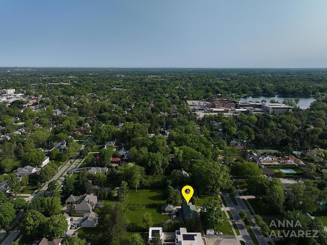 727 Plymouth Rd SE, East Grand Rapids, MI 49506 - aerial view of a large body of water and a forest