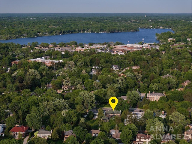 727 Plymouth Rd SE, East Grand Rapids, MI 49506 - drone / aerial view of a heavily wooded area and a large body of water