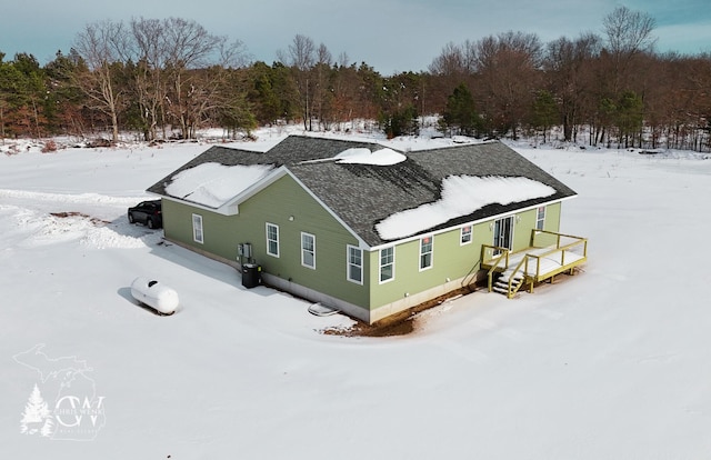 view of snowy aerial view